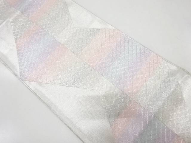 佐賀錦幾何学に重ね菱模様織出し袋帯【中古】【着】 宗sou