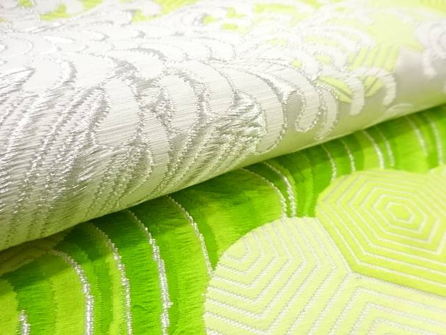 宮本貞男製　荒波模様織出し袋帯（材料）【アンティーク】【中古】【着】 宗sou