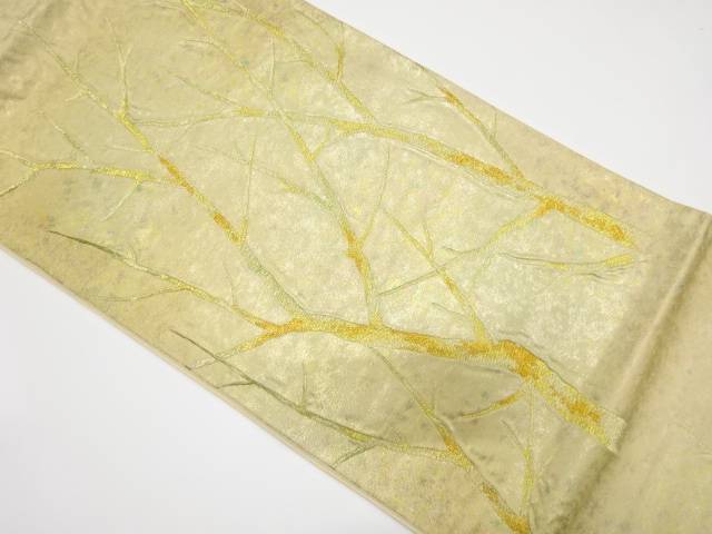 木立模様織り出し袋帯【中古】【着】 宗sou