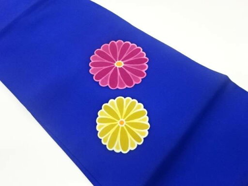 塩瀬菊模様名古屋帯【中古】【着】 宗sou 塩瀬菊模様名古屋帯【中古】【着】 宗sou