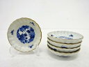 古伊万里 染付 花手塩皿5客揃【中古】【道】 宗sou