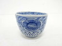 古伊万里 染付 線描き花唐草蕎麦猪口【中古】【道】 宗sou