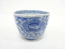 古伊万里 染付 線描き花唐草蕎麦猪口【中古】【道】 宗sou