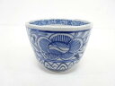 古伊万里 染付 線描き花唐草蕎麦猪口【中古】【道】 宗sou
