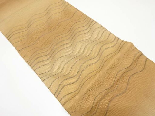 未使用品 よろけ横段模様織出し暈し名古屋帯【着】 宗sou【spoff】 未使用品 よろけ横段模様織出し暈し名古屋帯【着】 宗sou【spoff】