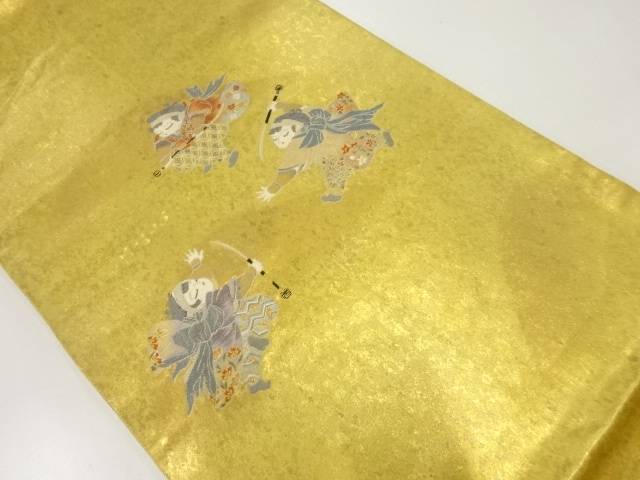 作家物 童子模様織出し袋帯【リサイクル】【中古】【着】 宗sou
