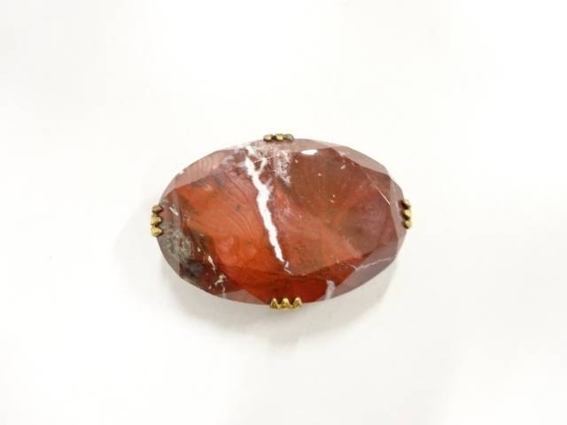 天然石帯留め【アンティーク】【中古】【着】 宗sou