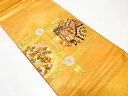東京ますいわ屋 御所車に草花模様織り出し袋帯【中古】【着】 宗sou