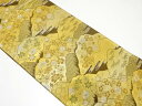 遠山に花模様織り出し袋帯【中古】【着】 宗sou(4)