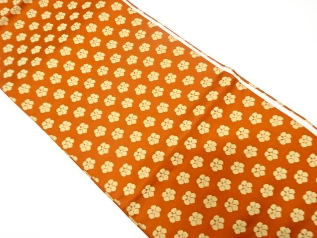 花模様織り出し開き名古屋帯(額縁仕立て)【中古】【着】 宗sou
