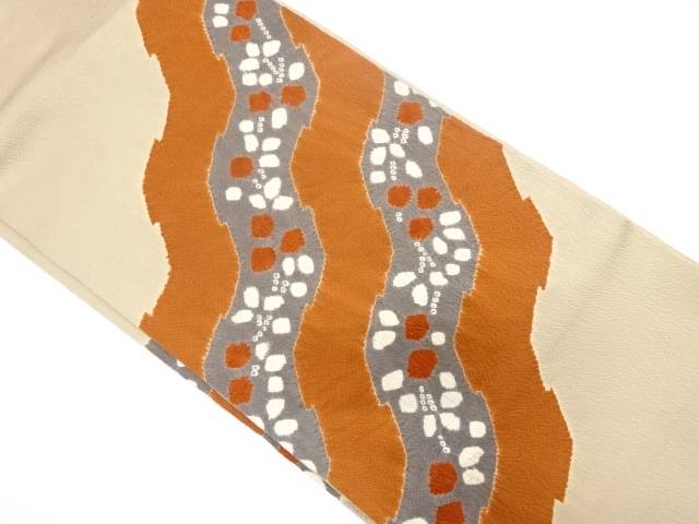 絞り　霞取りに花模様名古屋帯【中古】【着】 宗sou