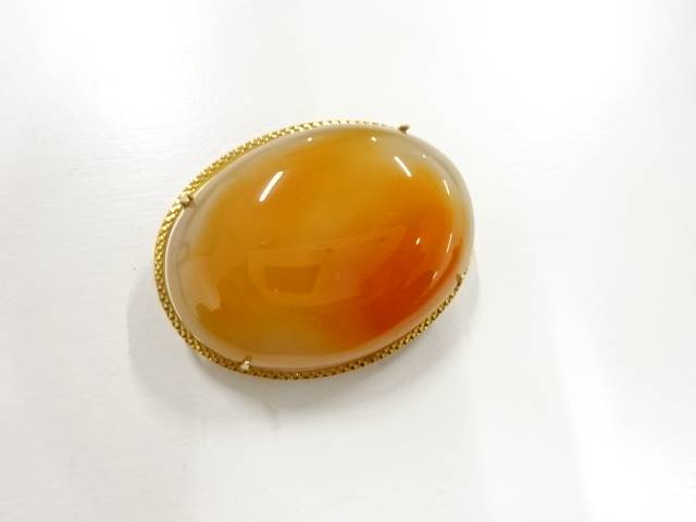 瑪瑙 帯留め【アンティーク】【中古】【着】 宗sou