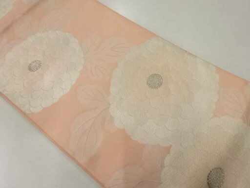 菊模様織出し袋帯(材料)【アンティーク】【中古】【着】 宗sou 菊模様織出し袋帯(材料)【アンティーク】【中古】【着】 宗sou