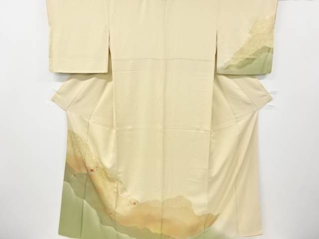 霞取りに花筏模様刺繍訪問着【リサイクル】【中古】【着】 宗sou