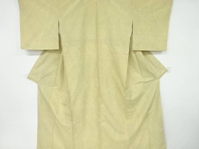 線描き模様織出し十日町紬着物【アンティーク】【中古】【着】 宗sou【Pnt】