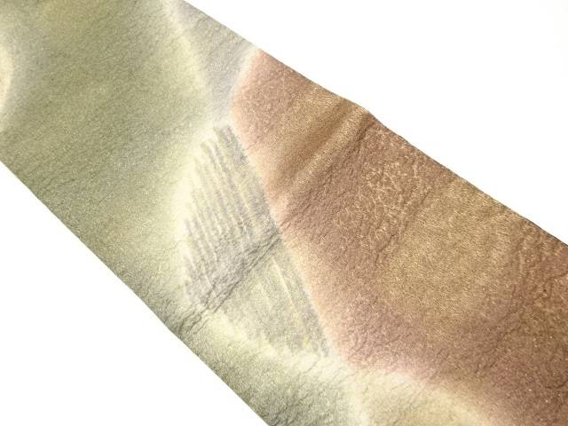 ふくれ織 抽象模様織り出し全通袋帯【中古】【着】 宗sou