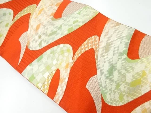 流水模様織り出し名古屋帯（着用可）【リサイクル】【中古】【着】 宗sou【Pnt】