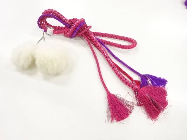 未使用品 正絹 振袖用手組み帯締め【リサイクル】【着】 宗sou