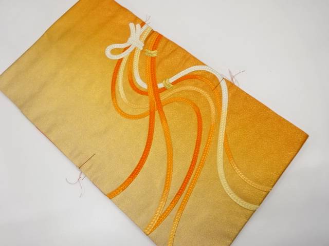 未使用品 組紐模様刺繍名古屋帯【着】 宗sou