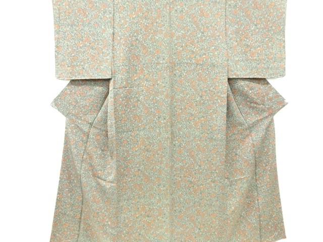 草花模様小紋着物【中古】【着】 宗sou
