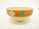 作家物 金彩色絵 菊 茶碗【中古】【道】 宗sou