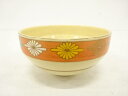作家物 金彩色絵 菊 茶碗【中古】【道】 宗sou