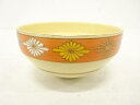 作家物 金彩色絵 菊 茶碗【中古】【道】 宗sou