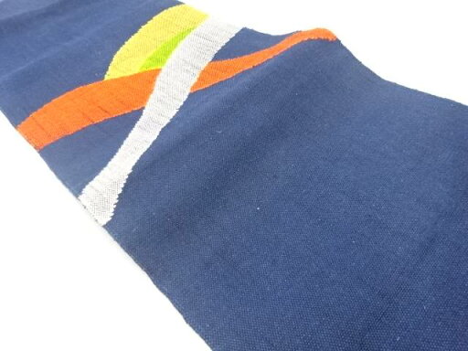 手織り紬抽象遠山模様織り出し名古屋帯(着用可)【アンティーク】【中古】【着】 宗sou【Pnt】 手織り紬抽象遠山模様織り出し名古屋帯(着用可)【アンティーク】【中古】【着】 宗sou【Pnt】