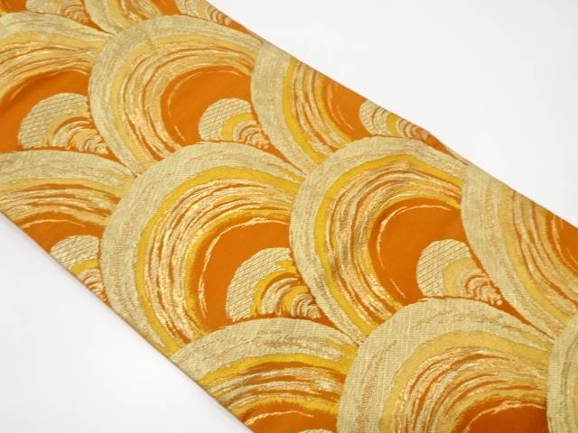 青海波模様織り出し名古屋帯【中古】【着】 宗sou