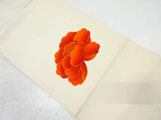 塩瀬 牡丹模様刺繍名古屋帯【中古】【着】 宗sou 塩瀬 牡丹模様刺繍名古屋帯【中古】【着】 宗sou