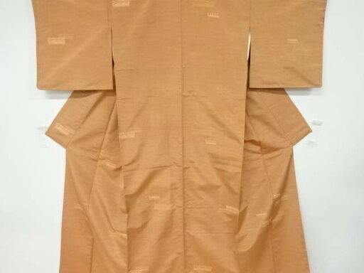 板垣模様織り出し 手織り紬着物【中古】【着】 宗sou 板垣模様織り出し 手織り紬着物【中古】【着】 宗sou