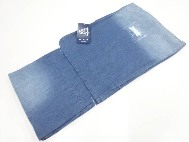 未使用品 デニム地男物着物【着】 宗sou