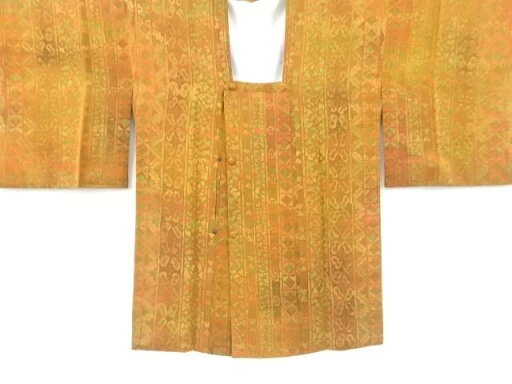 抽象花更紗模様道行コート【中古】【着】 宗sou 抽象花更紗模様道行コート【中古】【着】 宗sou