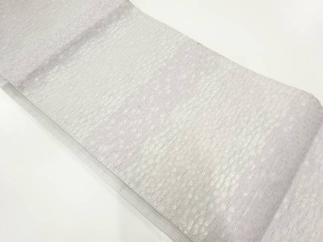 絽抽象模様織出し袋帯(材料)【アンティーク】【中古】【着】 宗sou