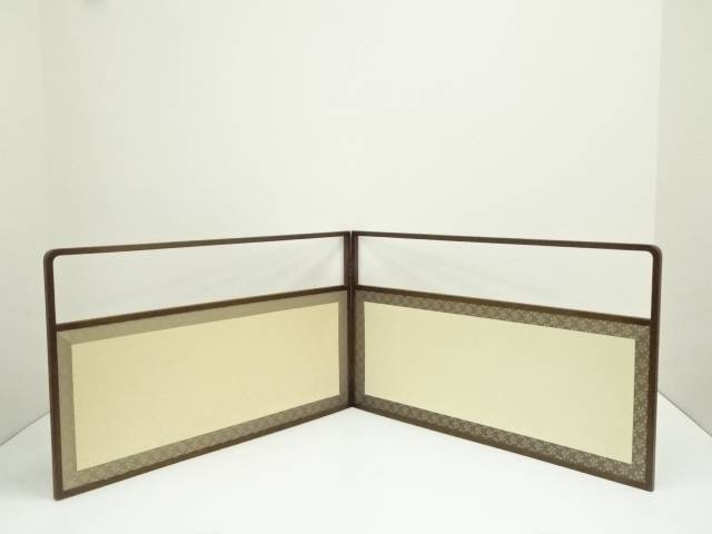 利休梅・網代風炉先屏風（箱付）【中古】【道】 宗sou