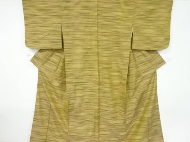 横段模様織出し手織り紬着物【アンティーク】【中古】【着】 宗sou【Pnt】