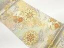 華文に菊・雪輪模様織出し袋帯【中古】【着】 宗sou