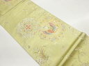 華文に鳳凰・孔雀・花唐草模様織出し袋帯【中古】【着】 宗sou