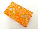 ヱ霞に花模様織り出し 帛紗挟【中古】【道】 宗sou