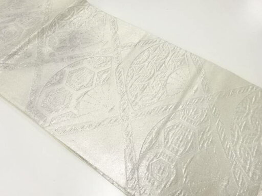 格天井に扇模様織出し袋帯(材料)【アンティーク】【中古】【着】 宗sou【spoff】 格天井に扇模様織出し袋帯(材料)【アンティーク】【中古】【着】 宗sou【spoff】