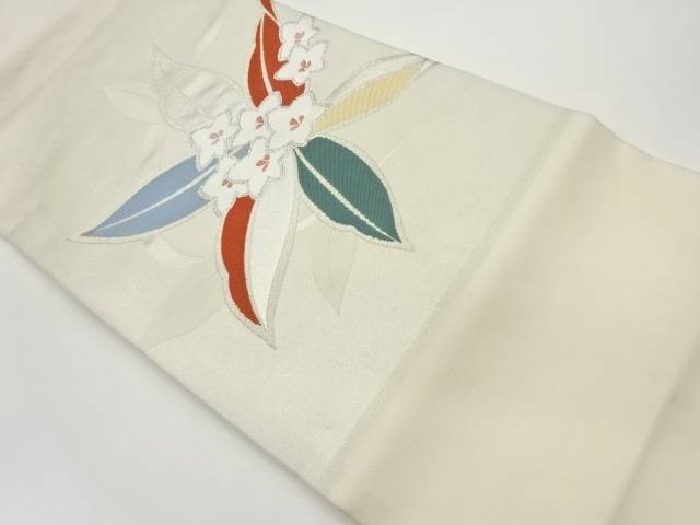 桔梗模様織出し名古屋帯【中古】【着】 宗sou