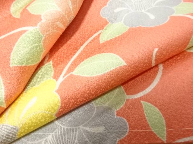 枝椿模様小紋着物【中古】【着】 宗sou