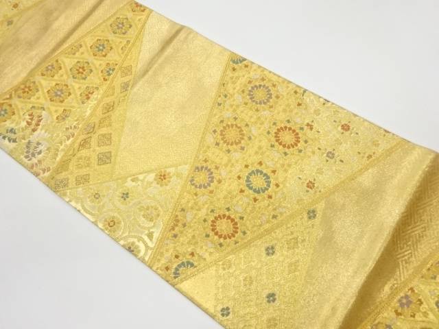 切り嵌め風華紋に花唐草模様織出し袋帯【中古】【着】 宗sou