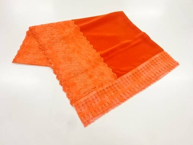 ビロードレース花模様ショール【中古】【着】 宗sou