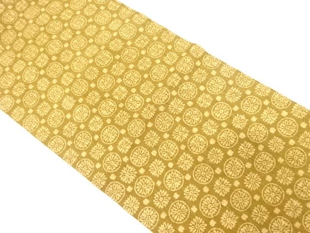 花丸模様　開き　名古屋帯（額縁仕立て）【中古】【着】 宗sou