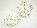 WEDGWOOD ウェッジウッド ワイルドストロベリー プレート ペア【中古】【道】 宗sou