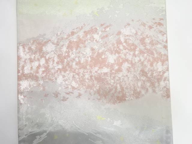 遠山模様織り出し袋帯（材料）【アンティーク】【中古】【着】 宗sou