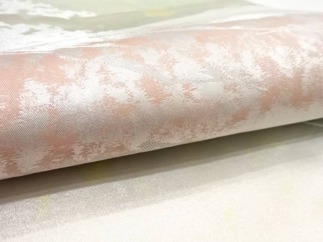遠山模様織り出し袋帯（材料）【アンティーク】【中古】【着】 宗sou