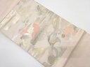 花唐草に草の実模様織り出し 名古屋帯【中古】【着】 宗sou