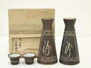 中国製 兎印 酒器セット(保護箱)【中古】【道】 宗sou